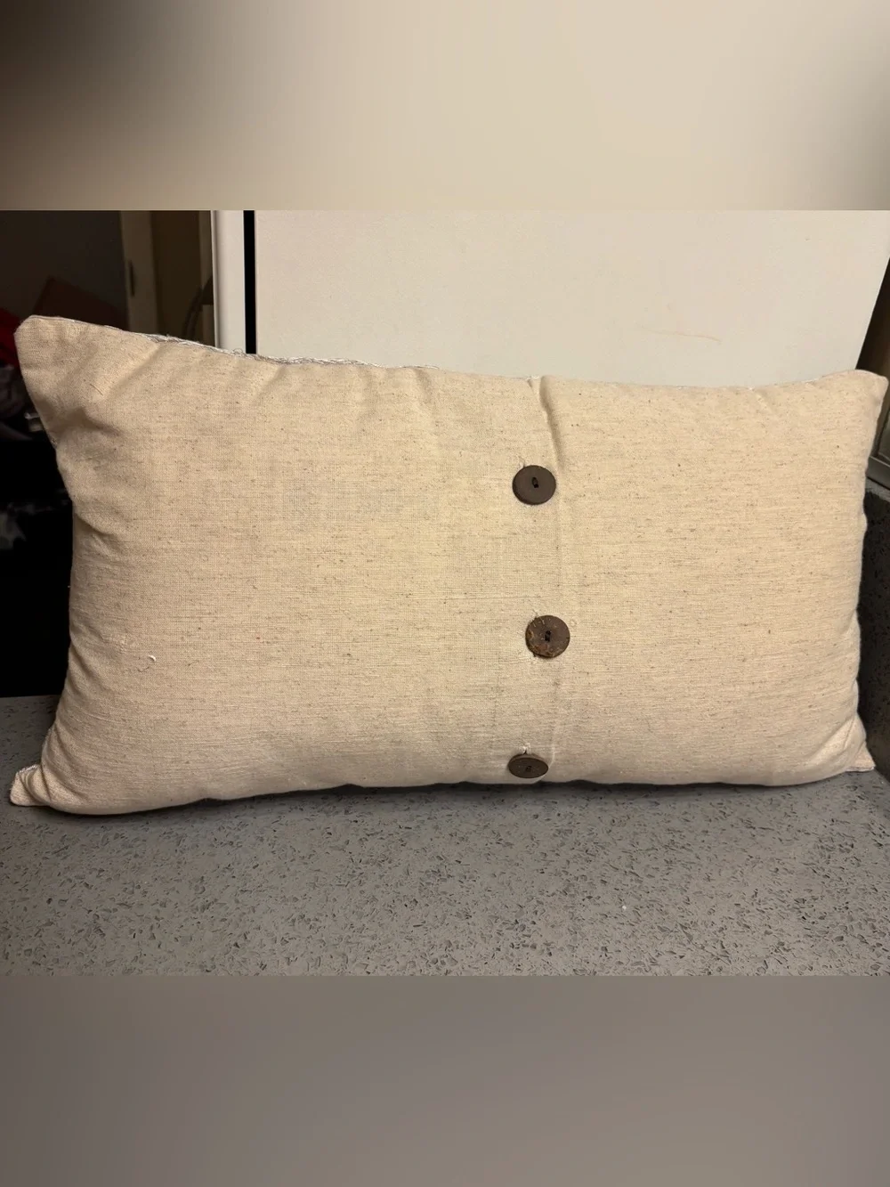 West Elm Decorative Textured Pillow with Subtle Gold Accents. Pre owned